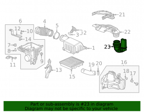 Воздуховод на фильтр Honda Civic XI FE/FL 22-26 1.5T