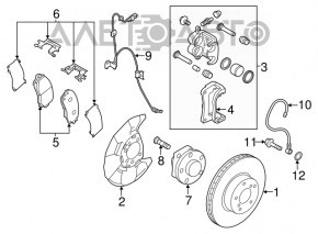 Суппорт передний правый Subaru Forester 19-23 SK base