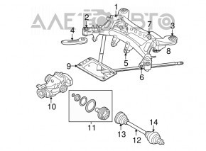 Подрамник задний BMW 335i e92 07-13