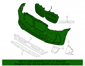Решетка радиатора grill BMW X3 G01 22-24 M40i