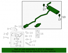 Катализатор второй Ford Fusion mk5 13-16 2.5,отпилен