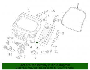 Отбойник двери багажника Acura MDX 14-20