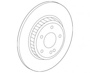 Диск тормозной задний левый Mercedes W213 E 300/350 17-23 300/22мм