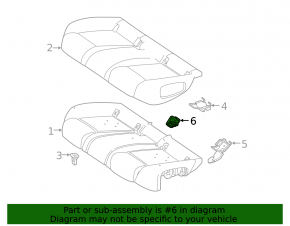 Pernă de ancorare Isofix pentru scaunul spate Mercedes Clasa A V177 19-22, neagră