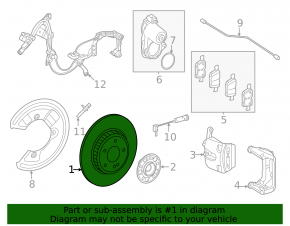 Disc de frână spate stânga Mercedes Clasa C 43 AMG W206 23-26 320/24mm, AWD