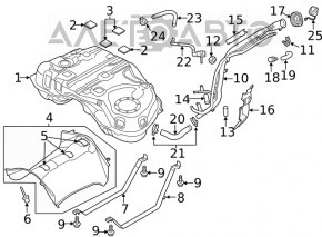 Топливный бак Mazda CX-5 17-24 awd