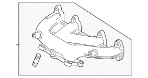 Коллектор выпускной VW Jetta 11-15 USA 2.0,ржавый
