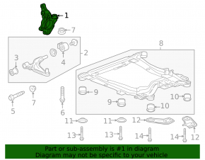 Цапфа передняя правая Chevrolet Volt 11-15