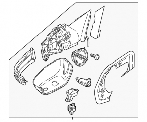 Зеркало боковое правое в сборе VW Atlas 18-18