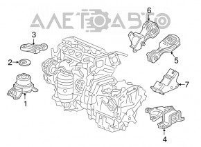 Подушка двигателя задняя Honda HR-V 16-22 fwd