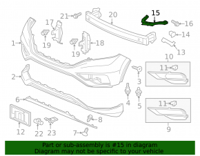 Крепление бампер-фара переднее левое Honda CRV 15-16 рест
