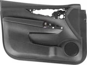 Capacul ușii, cartela frontală stânga Nissan Rogue 14-20 negru
