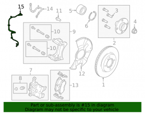 Датчик ABS передний левый Ford Fiesta 11-19