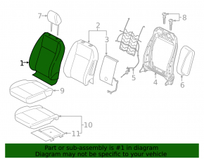 Водительское сидение Ford Ecosport 18-22 кожа черная, Sportster