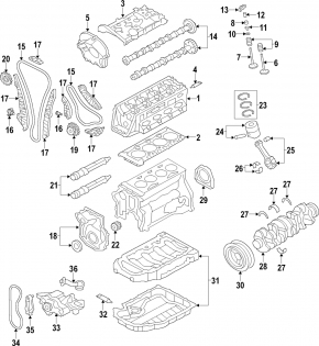 Головка блока цилиндров ГБЦ в сборе VW Passat b8 16-19 USA 1.8 TFSI
