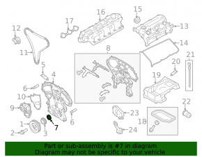 Крышка коленвала Nissan Maxima A36 16- 3.5 VQ35DE