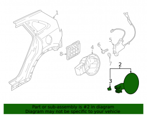 Лючок бензобака Kia Niro 17-22 HEV, PHEV
