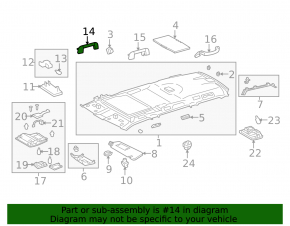 Ручка потолка левая Toyota Avalon серая 05-12