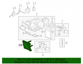 Радиатор отопителя печки Acura MDX 07-13