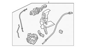 Broască de la ușa din spate stânga a unui Ford Focus mk3 11-18