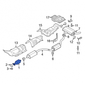 Convertor catalitic spate Ford C-max MK2 13-18 tăiat