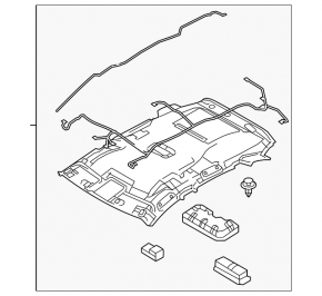 Обшивка потолка Mazda CX-50 23-26 серая без панорамы