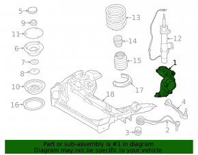 Цапфа передняя левая BMW 335i e92 07-13