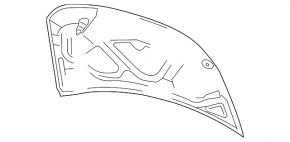 Капот голый VW CC 09-12