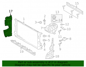 Deflector radiator dreapta Audi A6 C7 16-18 3.0T
