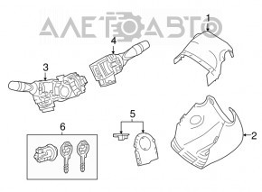Подрулевой переключатель левый Toyota Camry v55 15-17 usa