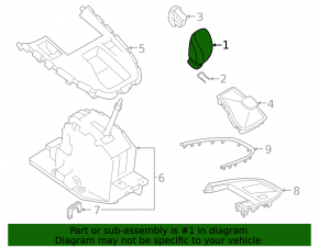Ручка КПП Subaru Outback 20-23 резина черн