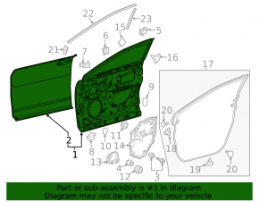 Дверь в сборе передняя левая Lexus RX350 RX450h 16-22