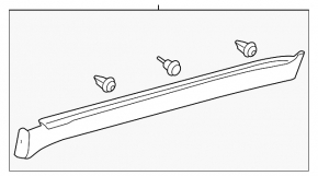 Prag dreapta pentru Toyota Land Cruiser 2008-21, negru