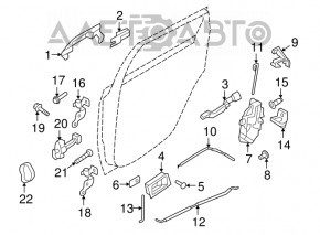 Ограничитель двери задней левой Ford Focus 08-11 usa