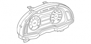 Afișaj mic panou de bord Audi A5 F5 21-23, km/h, mph 93k, zgârieturi