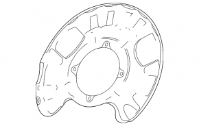Кожух тормозного диска задний левый Mercedes W167 GLE 350 450 20-26