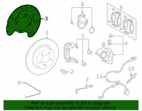 Кожух тормозного диска задний левый Mercedes W167 GLE 350 450 20-26
