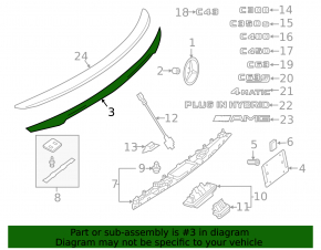 Молдинг крышки багажника Mercedes C-class W205 15-21 хром