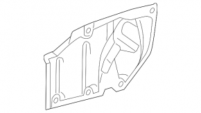 Apărătoare arc motor stânga pentru Toyota Prius 30 10-15