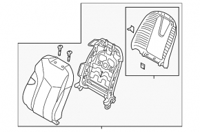Пассажирское сидение Hyundai Veloster 12-14 без airbag, ткань черн