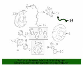 Furtun de frână față stânga pentru Lexus LX570 08-21