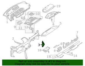 Ornamente laterale stânga față Mercedes W167 GLE 350 450 20-24 bej