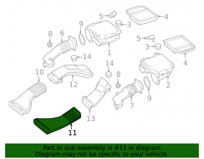 Воздуховод от воздухоприемника левый Mercedes S-class W222 15-20 3.0