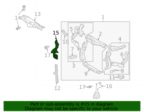 Дефлектор радиатора правый Lexus RX400h 06-08