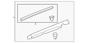 Garnitură capotă/aripă stângă pentru Toyota Land Cruiser 2015