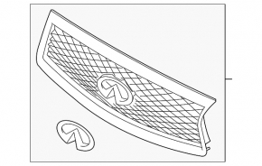 Решетка радиатора grill Infiniti Q60 17-18
