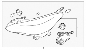 Far stânga față Subaru Impreza 17- asamblată GK LED