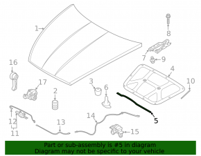 Уплотнитель капота Kia K5 21-26