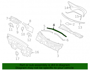 Распорка передних стоек центральная Audi Q5 8R 09-17