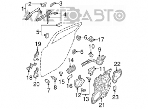 Ручка двери внешняя задняя левая Mazda3 MPS 09-13